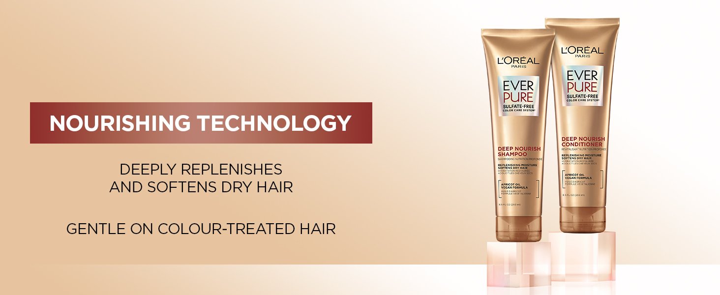 L'Oréal Paris EverPure Sulfate-Free Volume Shampoo and Conditioner, Education Module Content Full Range Benefit